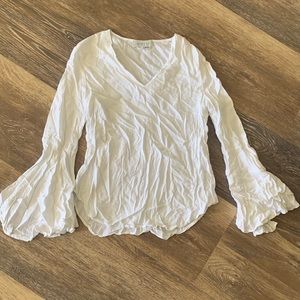 Wayf white bell sleeve top - small